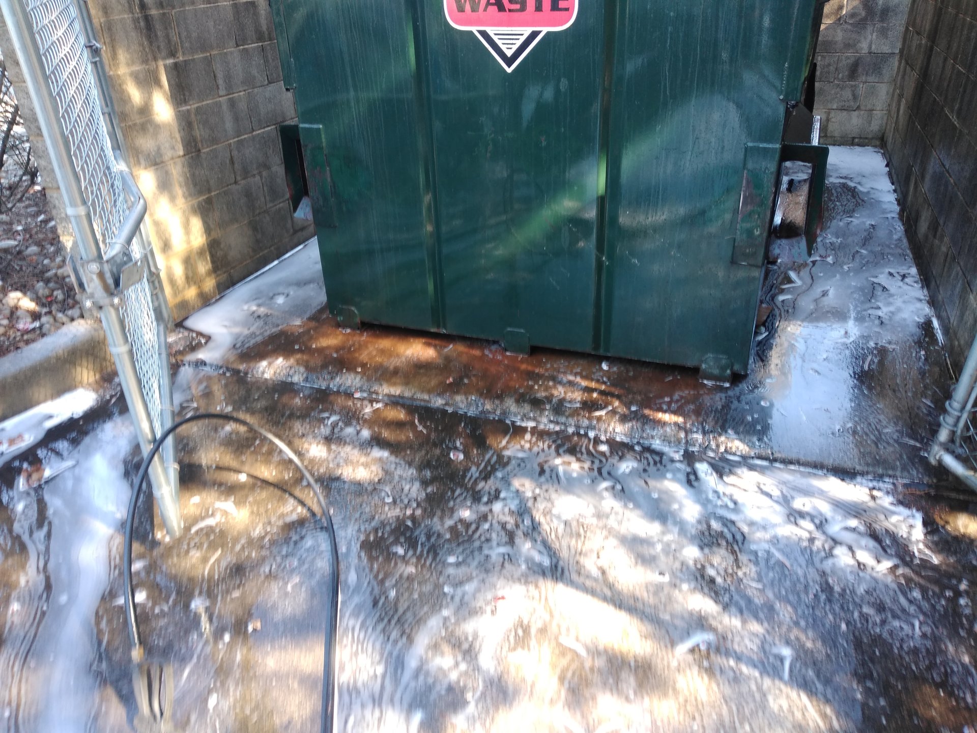 Dumpster Pad Cleaning service in Lancaster PA - Commercial by Rhynobi Pressure Washing